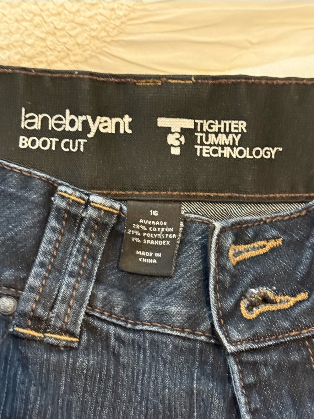 Lane Bryant Dark Blue Wide-Leg Jeans - Picture 3 of 3